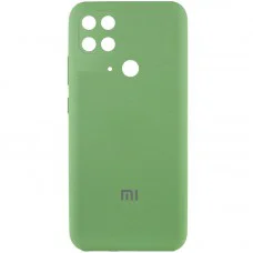 Чохол Silicone Cover Full Camera (AA) для Xiaomi Redmi 10C М'ятний / Mint