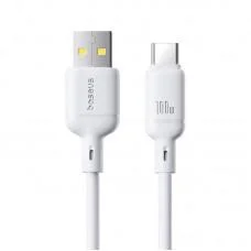 Дата кабель Baseus Silky Series OS Fast Charging USB to Type-C 100W (2m) (P10377703) Moon White