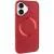 TPU чохол Bonbon Metal Style with MagSafe для Apple iPhone 16 Plus (6.7") Червоний / Red