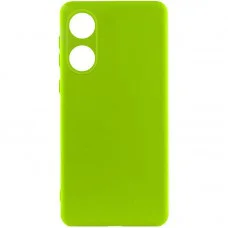 Чохол Silicone Cover Lakshmi Full Camera (A) для Oppo A78 4G Салатовий / Neon Green