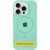 Чохол Silicone Case Full Protective (AA) with MagSafe для Apple iPhone 16 Plus (6.7") Зелений / Spearmint