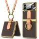 Шкіряний чохол GKK with ring and strap для Samsung Galaxy Z Flip4 Brown Шкіряний чохол GKK with ring and strap для Samsung Galaxy Z Flip4 Brown