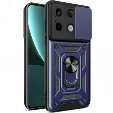 Чохол Ummi Camshield Serge Ring для Xiaomi Redmi Note 13 Pro 4G / 14s / Poco M6 Pro 4G Синій