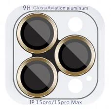 Захисне скло Metal Classic на камеру (у упак.) для Apple iPhone 16 Pro (6.3") / 16 Pro Max (6.9") Золотий / Gold