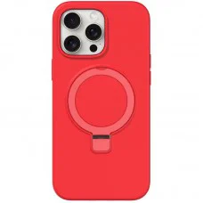 Чохол Silicone Case Full Protective NO LOGO with Ring для Apple iPhone 14 Pro (6.1") Red