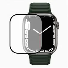 Полімерна плівка 3D (full glue) (тех.пак) для Apple Watch Series 7/8/9 41mm Чорний