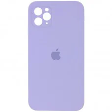 Чохол Silicone Case Square Full Camera Protective (AA) для Apple iPhone 11 Pro Max (6.5") Бузковий / Dasheen