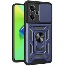 Ударостійкий чохол Camshield Serge Ring для Xiaomi Poco M6 Pro 5G Синій