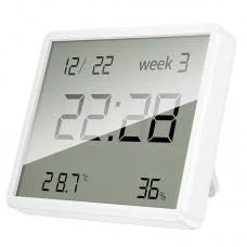 Електронний термогігрометр + годинник Hoco HX41 5in1 Indoor White