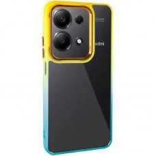 Чохол TPU+PC Fresh sip series для Xiaomi Redmi Note 13 Pro 4G / Poco M6 Pro 4G / Note 14S Бірюзовий / Помаранчевий