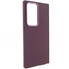 TPU чохол Bonbon Metal Style для Samsung Galaxy S24 Ultra Бордовий / Plum