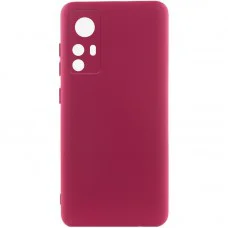 Чохол Silicone Cover Lakshmi Full Camera (A) для Xiaomi 12T / 12T Pro Бордовий / Marsala
