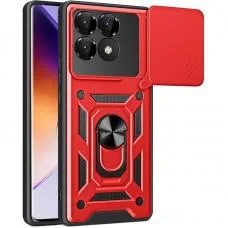 Ударостійкий чохол Camshield Serge Ring для Xiaomi Poco F6 Pro Червоний