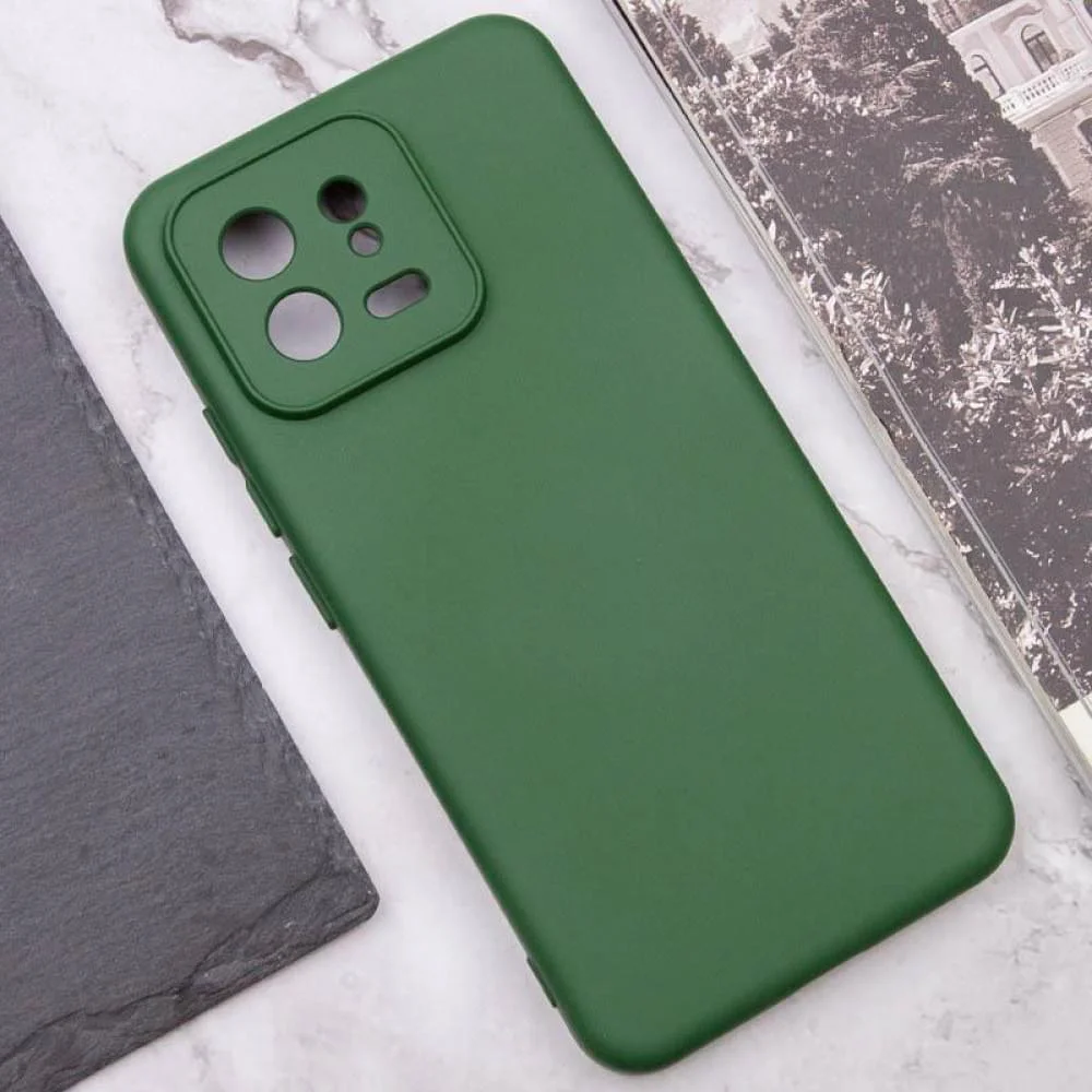 Чохол TPU GETMAN Liquid Silk Full Camera для Xiaomi 13 Pro Зелений / Dark green