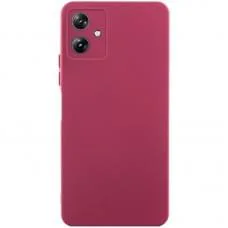 Чохол TPU GETMAN Liquid Silk Full Camera для Motorola Moto G54 Бордовий / Marsala
