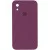 Чохол Silicone Case Square Full Camera Protective (AA) для Apple iPhone XR (6.1") Бордовий / Maroon
