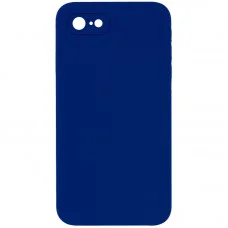 Чохол Silicone Case Square Full Camera Protective (AA) NOLOGO для Apple iPhone 6/6s (4.7") Синій / Deep navy