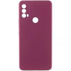 Чохол TPU GETMAN Liquid Silk Full Camera для Motorola Moto E40 Бордовий / Marsala