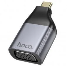 Перехідник Hoco UA34 Type-C to VGA Metal grey