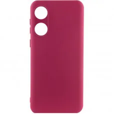 Чохол Silicone Cover Lakshmi Full Camera (AAA) для Oppo A58 4G Бордовий / Plum