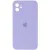 Чохол Silicone Case Square Full Camera Protective (AA) для Apple iPhone 11 (6.1") Бузковий / Dasheen Чохол Silicone Case Square Full Camera Protective (AA) для Apple iPhone 11 (6.1") Бузковий / Dasheen