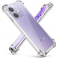 TPU чохол GETMAN Ease logo посилені кути Full Camera для Oppo A3 4G / A3x 4G/ A40m Безбарвний (прозорий)