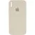 Чохол Silicone Case Square Full Camera Protective (AA) для Apple iPhone X / XS (5.8") Бежевий / Antique White
