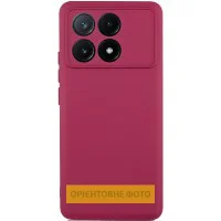 Чохол TPU GETMAN Liquid Silk Full Camera для Xiaomi Poco X6 / Note 13 Pro 5G Бордовий / Marsala
