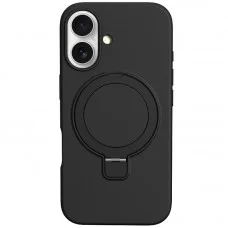 Чохол Silicone Case Full Protective NO LOGO with Ring для Apple iPhone 16 Plus (6.7") Black