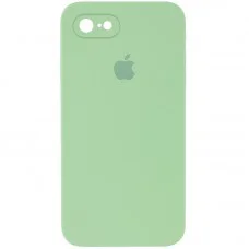 Чохол Silicone Case Square Full Camera Protective (AA) для Apple iPhone 7/8/SE (2020) (4.7") М'ятний / Mint