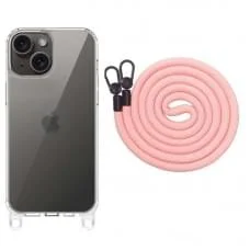 Чехол TPU Transparent with Straps для Apple iPhone 15 (6.1")