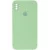 Чохол Silicone Case Square Full Camera Protective (AA) для Apple iPhone X / XS (5.8") М'ятний / Mint