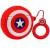 Силіконовий футляр Marvel & DC series для навушників AirPods 1/2 + кільце Капітан Америка / Червоний Силіконовий футляр Marvel & DC series для навушників AirPods 1/2 + кільце Капітан Америка / Червоний