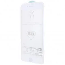Захисне скло 5D Hard (full glue) (тех.пак) для Apple iPhone 7 / 8 / SE (2020) (4.7") Білий