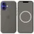 Чохол Silicone case (AAA) with Magsafe and Animation для Apple iPhone 16 Plus (6.7") Stone Grey