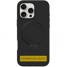 Чохол Silicone Case Full Protective NO LOGO with Ring для Apple iPhone 16e (6.1") Black