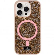TPU чохол Bling World Rock Diamond with MagSafe для Apple iPhone 13 Pro Max (6.7") Rose Gold