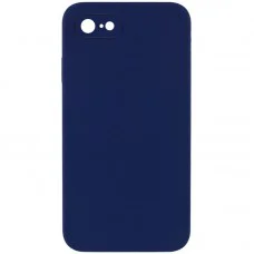 Чохол Silicone Case Square Full Camera Protective (AA) NOLOGO для Apple iPhone 6/6s (4.7") Темно-синій / Midnight blue