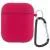Силіконовий футляр з мікрофіброю для навушників Airpods 1/2 Червоний / Rose Red