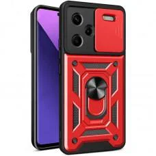 Ударостійкий чохол Camshield Serge Ring для Xiaomi Redmi Note 13 Pro+ Червоний