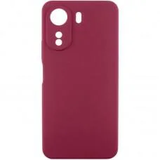 Чохол TPU GETMAN Liquid Silk Full Camera для Xiaomi Redmi 13C / Poco C65 Бордовий / Marsala