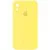 Чохол Silicone Case Square Full Camera Protective (AA) для Apple iPhone XR (6.1") Жовтий / Yellow