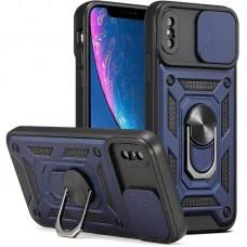 Чохол Ummi Camshield Serge Ring для Apple iPhone X / XS (5.8") Синій