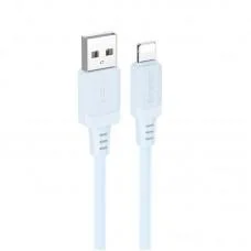 Дата кабель Borofone BX115 Lotto USB to Lightning 2.4A (1m) Blue