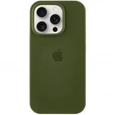 Чохол Silicone Case Full Protective (AA) для Apple iPhone 15 Pro (6.1") Зелений / Dark Olive