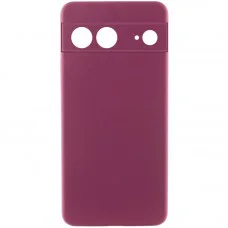 Чохол Silicone Cover Lakshmi Full Camera (AAA) для Google Pixel 8 Бордовий / Plum