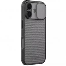 Карбонова накладка Nillkin CamShield Pro для Apple iPhone 17 (6.3") Transparent black Карбонова накладка Nillkin CamShield Pro для Apple iPhone 17 (6.3") Transparent black
