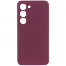 Чохол Silicone Cover Lakshmi Full Camera (AAA) для Samsung Galaxy S22 Бордовий / Plum
