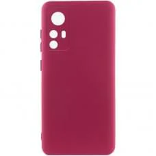 Чохол TPU GETMAN Liquid Silk Full Camera для Xiaomi 12T / 12T Pro Бордовий / Marsala