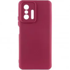 Чохол Silicone Cover Ummi Lakshmi Full Camera (AA) для Xiaomi 11T / 11T Pro Бордовий / Marsala